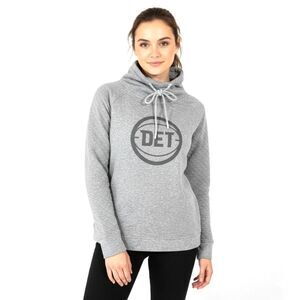 Detroit Pistons Ladies NWOT Levelwear Pullover Quilted DET Hooded Sweatshirt - S